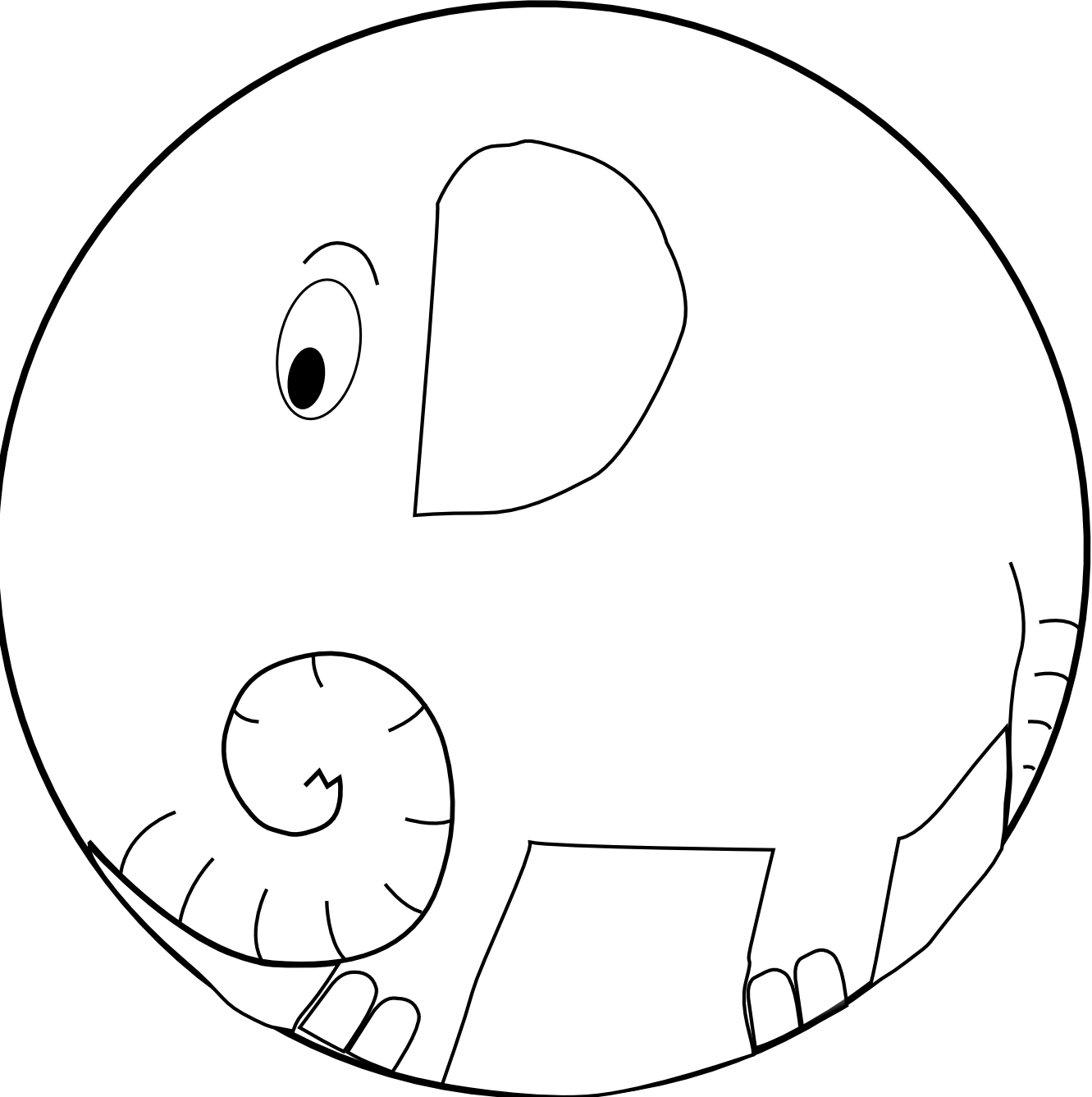Elephant 1 Black White Line Art - Souls Soul From Soul Eater (1331x1337)