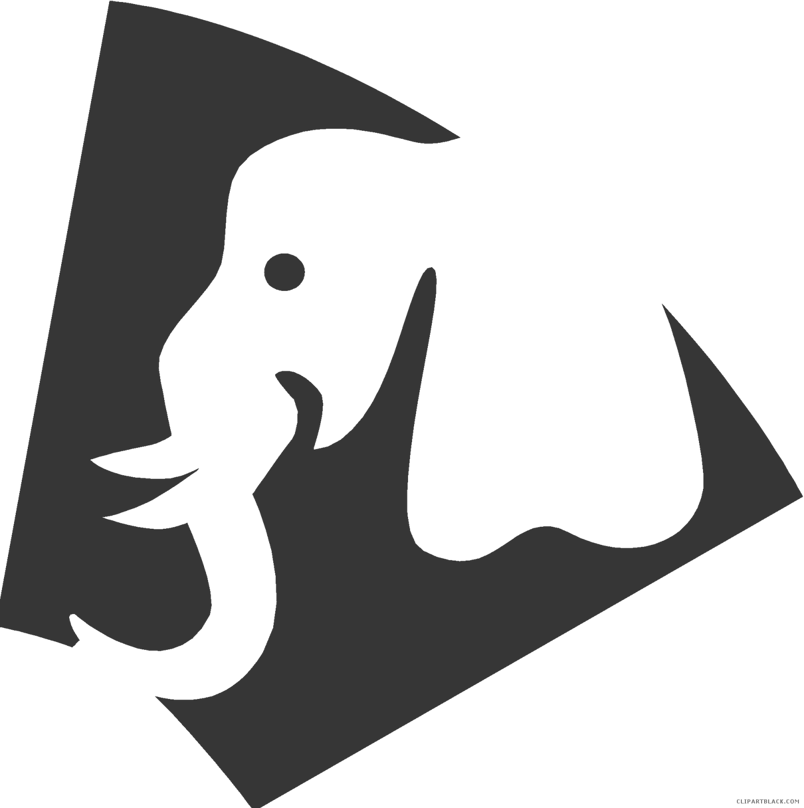 Baby Elephant Animal Free Black White Clipart Images - Baby Elephant Animal Free Black White Clipart Images (1592x1600)