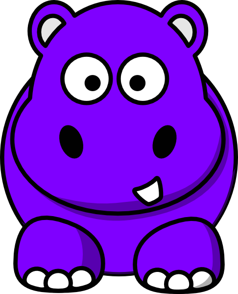 Elephant Clip Art - Baby Hippo Clip Art (486x600)