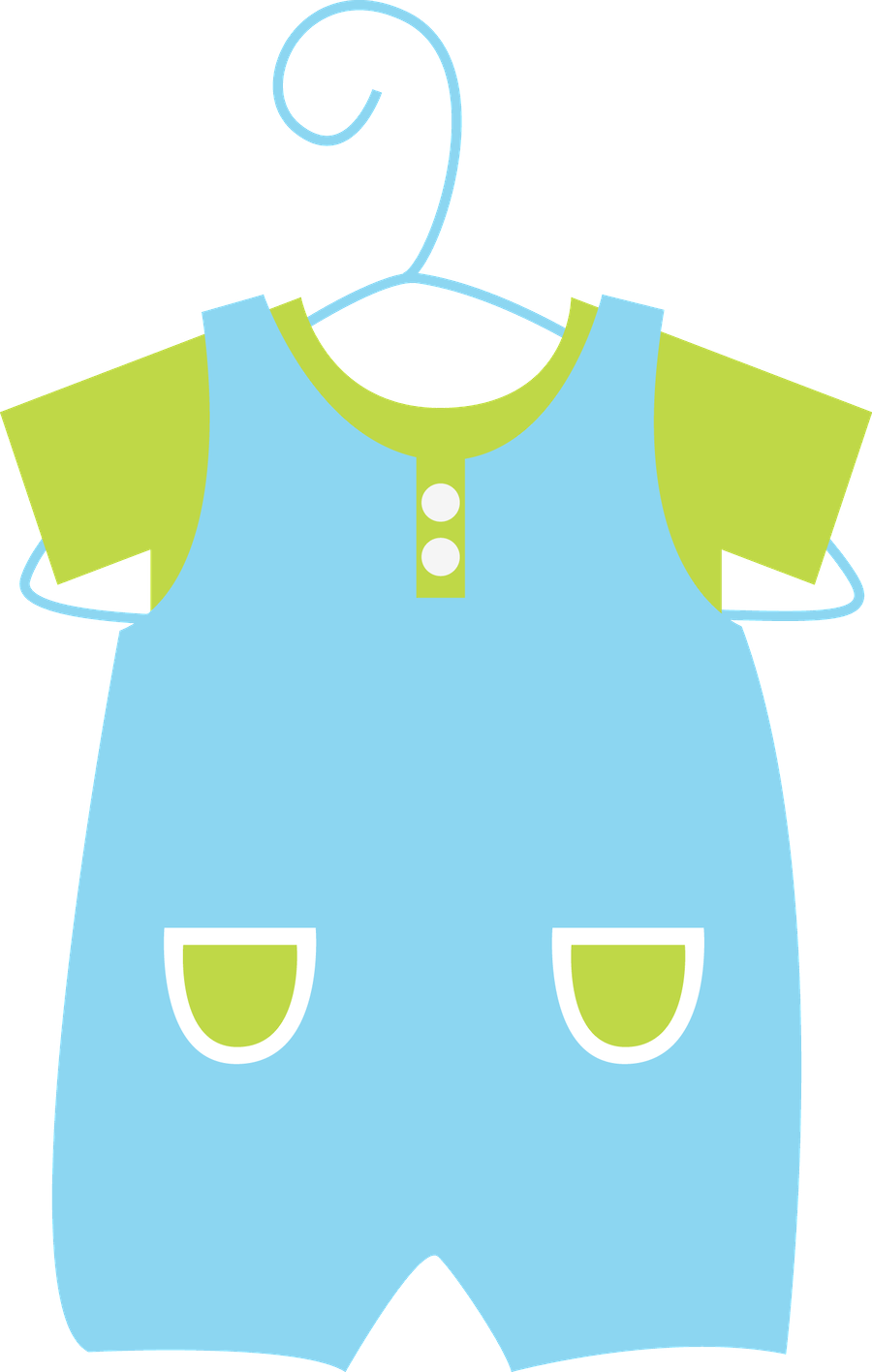 Yellow Clipart Baby Clothes - Dibujos Para Baby Shower Varon (900x1416)