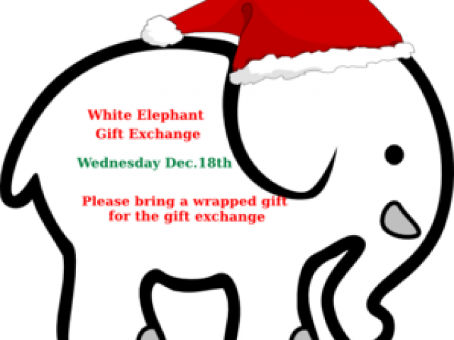 White Elephant Clipart - White Elephant Gift Exchange Numbers (640x480)