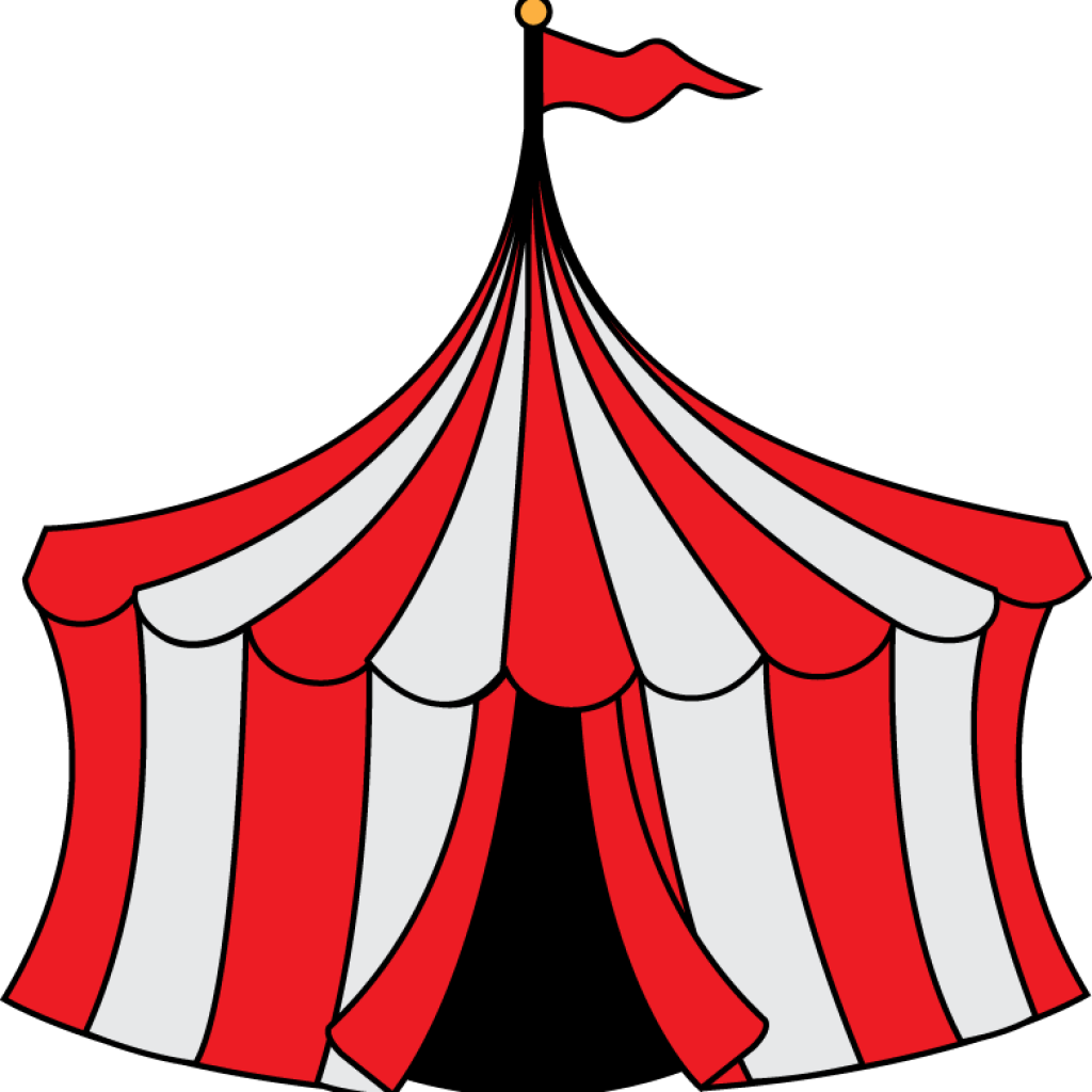 Circus Clip Art Black And White Coloring Page - Circus Songs For Preschoolers (1024x1024)