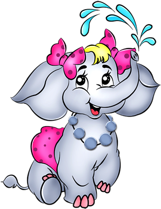 Circus Elephant Clipart - Funny Elephant Png (350x452)