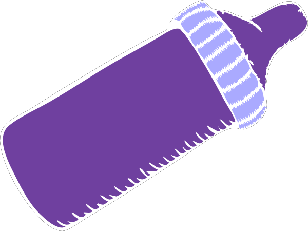 Purple Baby Bottle Clip Art At Clker - Purple Baby Bottle Clip Art (600x450)