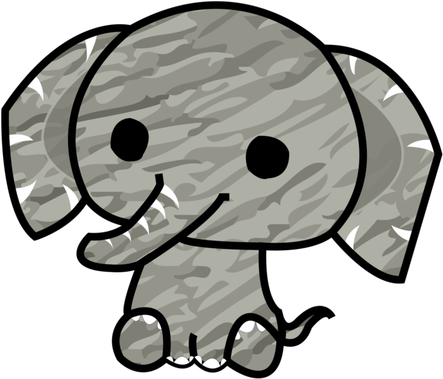 Chibi Elephant Vector By Mini-deus - Happy Elephant Family - Default - Xxxl (894x894)