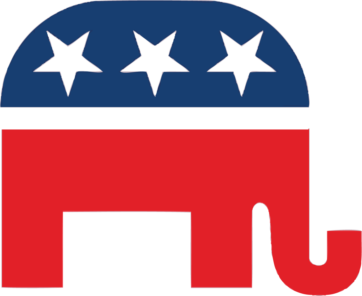 Republican Party Elephant Clipart - Republican Party Symbol Transparent (1238x1011)