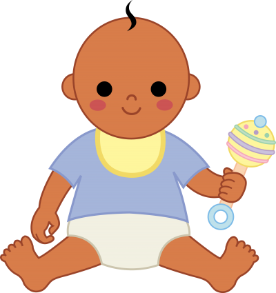 Baby Boy Shower Excellent Free Baby Shower Elephant - Baby Doll Clipart Png (400x425)