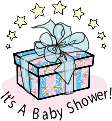 Baby Shower Gift Clipart - Baby Shower Pictures Clip Art (372x400)