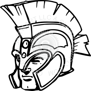 Head Facing Left - Trojan Head (359x361)
