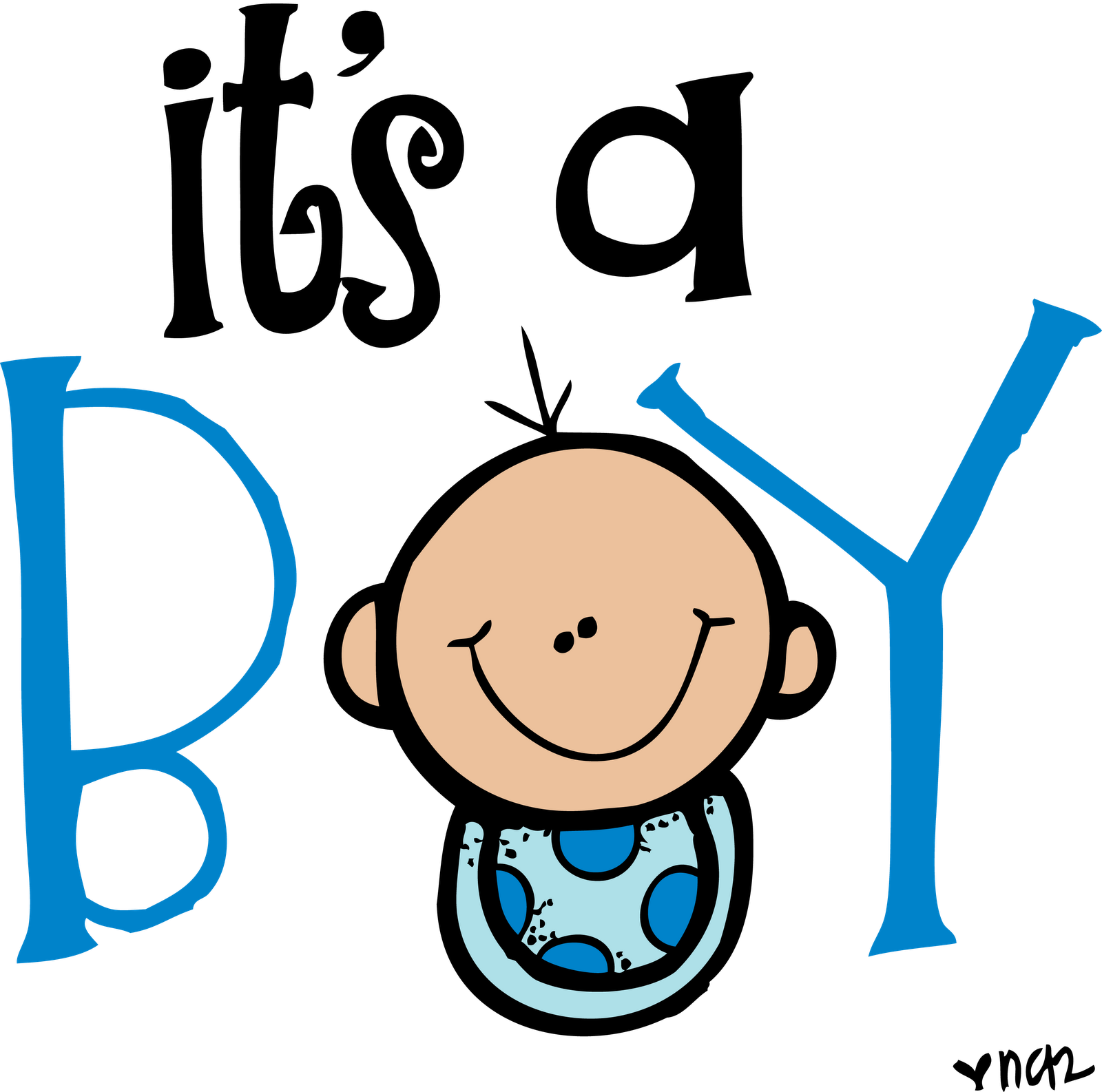 Its A Boy Animated Clip Art - It's A Boy Clipart (1600x1586)