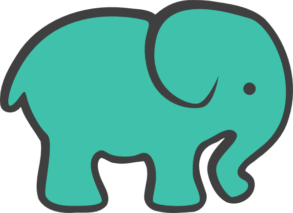 How To Set Use Teal Elephant Svg Vector - Elephant Clip Art (600x436)
