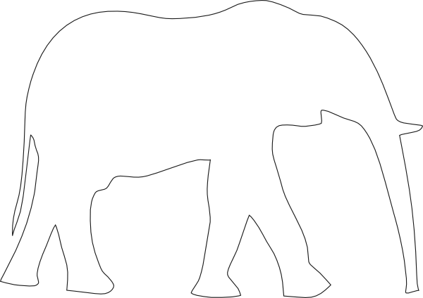 Elephant Clip Art - Elephant White Clipart (600x424)