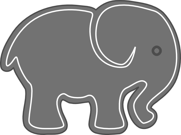 Elephant In Grey And Yellow (600x448)