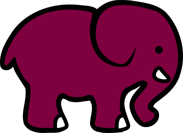 Purple Elephant Clip Art At Clipartner - Elephant Clip Art (600x436)