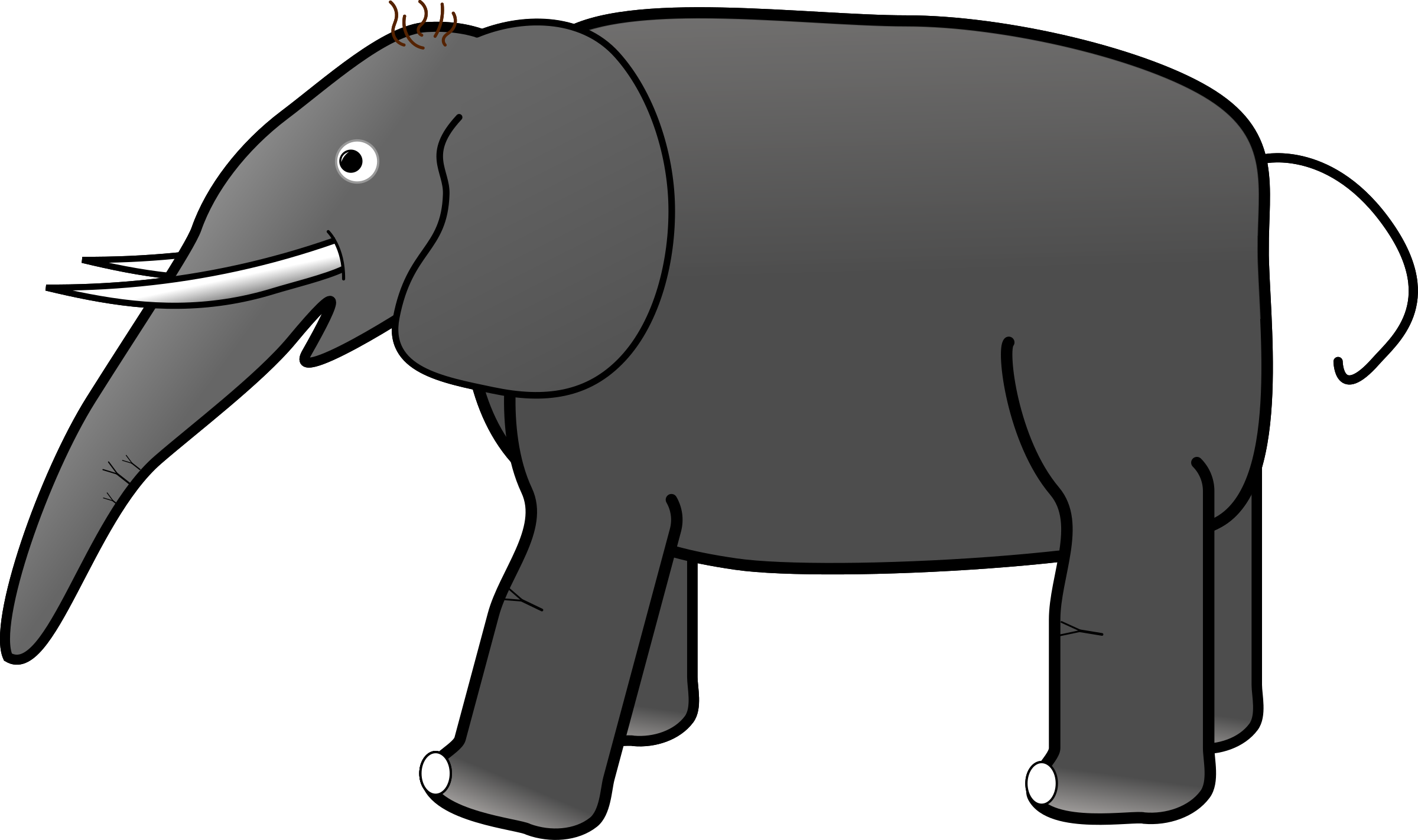 Clipart - Elephant Clip Art Transparent Background (2400x1423)