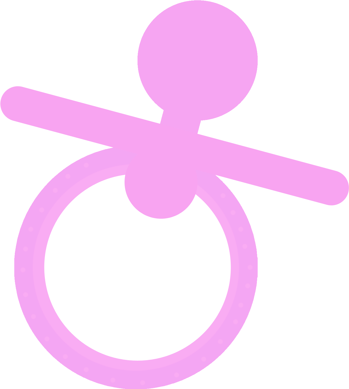 Bowtie And Baby Pink Hairbow Clipart - Pacifiers Tumblr Png (3600x3600)