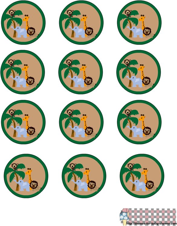 Baby Farm Animal Clipart - Free Safari Baby Shower Printables (612x792)