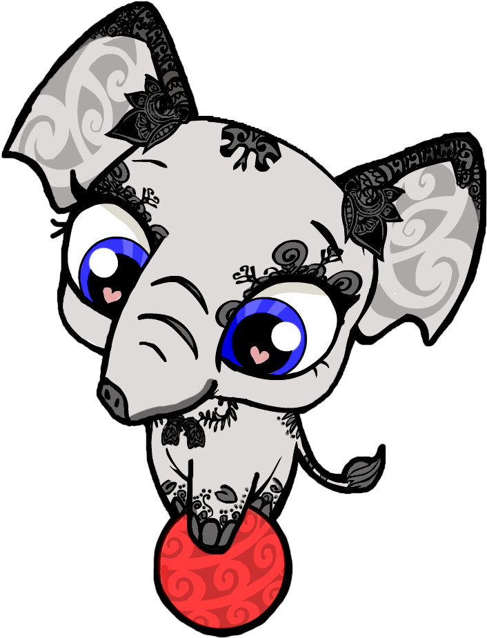 Littlest Pet Shop Elephant By Rayayakuza On Clipart - Littlest Pet Shop Elephant (746x965)