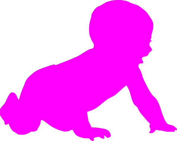 Baby Silhouette Clip Art - Baby Silhouette Clip Art (600x479)