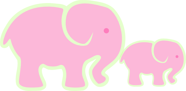 Pink Elephant Clip Art At Clker - Clip Art (600x294)