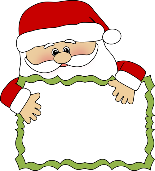 Santa Clip Art - Thank You From Santa (500x549)