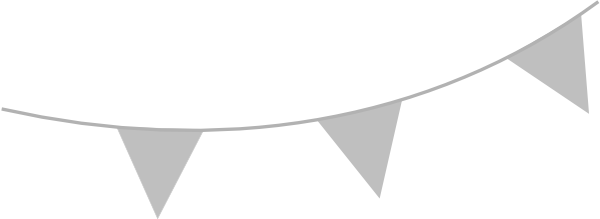 Gray White Bunting Clip Art At Clker - Pink And Grey Bunting Png (600x219)