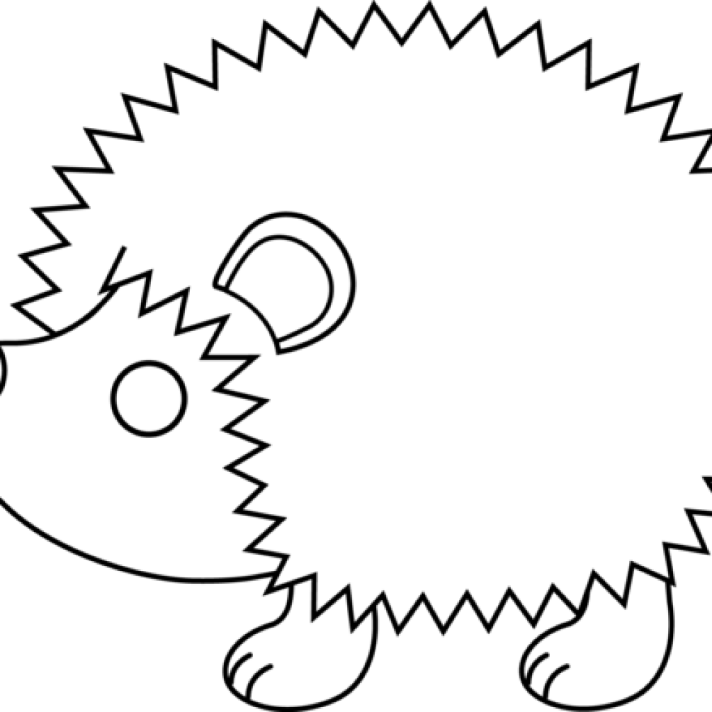 Hedgehog Clipart Cute Hedgehog Line Art Free Clip Art - Three Best Rated (1024x1024)