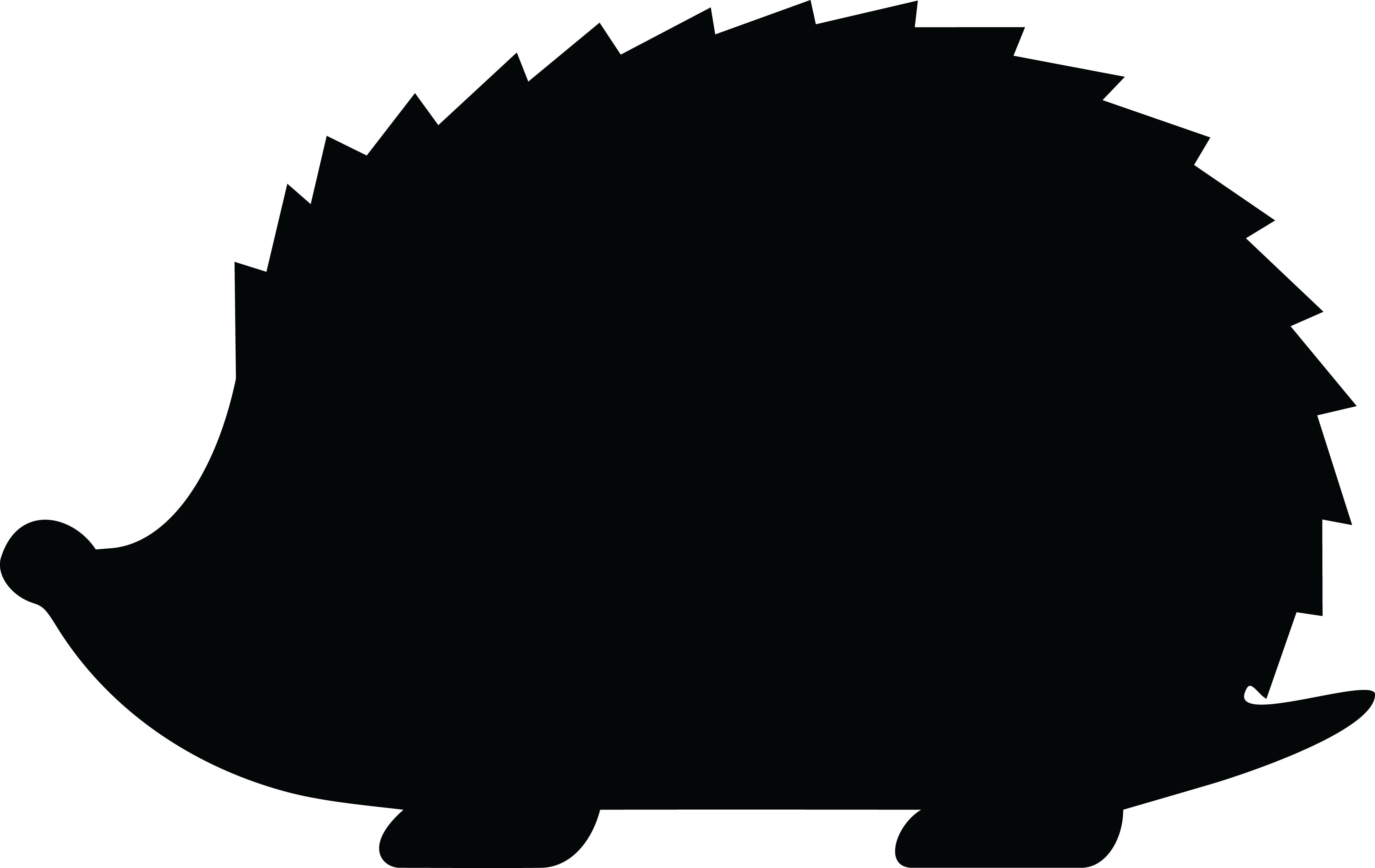 - Eps, - Svg, - Free Clipart Of A Silhouetted Hedgehog - Silhouette Hedgehog (4000x2525)