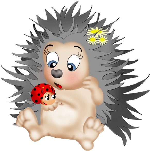 Discover - Cartoon Cute Porcupine Drawing (600x600)