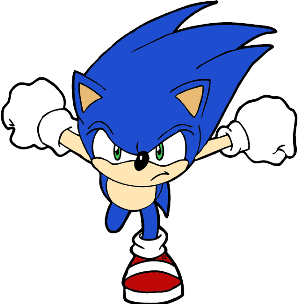 Sonic Clipart Sonic The Hedgehog Clip Art Cartoon Clip - Sonic The Hedgehog Cartoon (1024x1024)