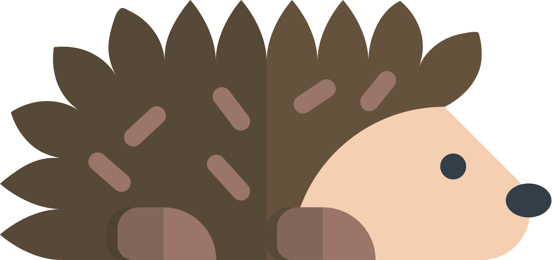 Download Png Image Report - Hedgehog Clip Art (1858x876)