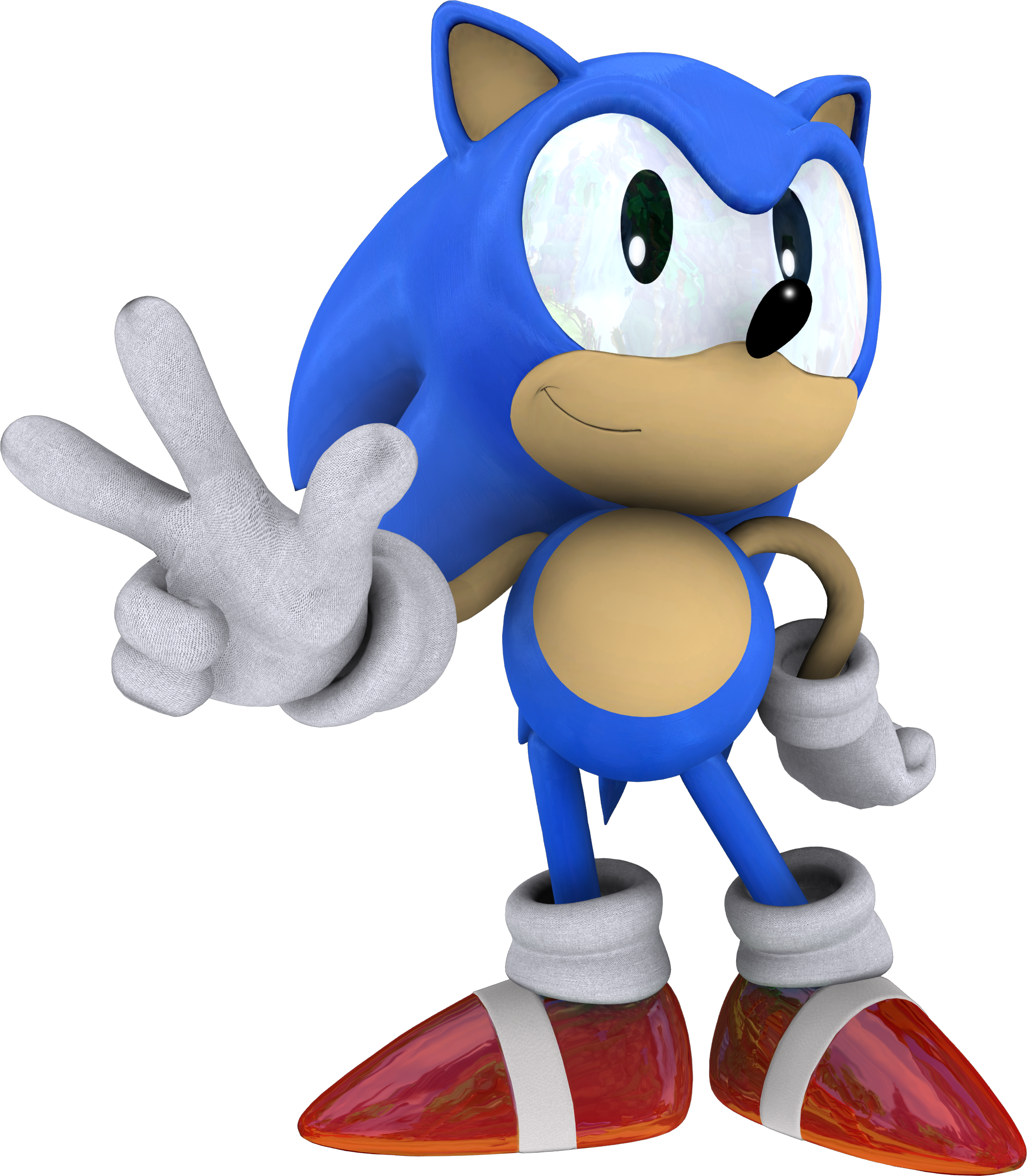 Sonic The Hedgehog Clipart Classic - Classic Sonic The Hedgehog (2154x2467)