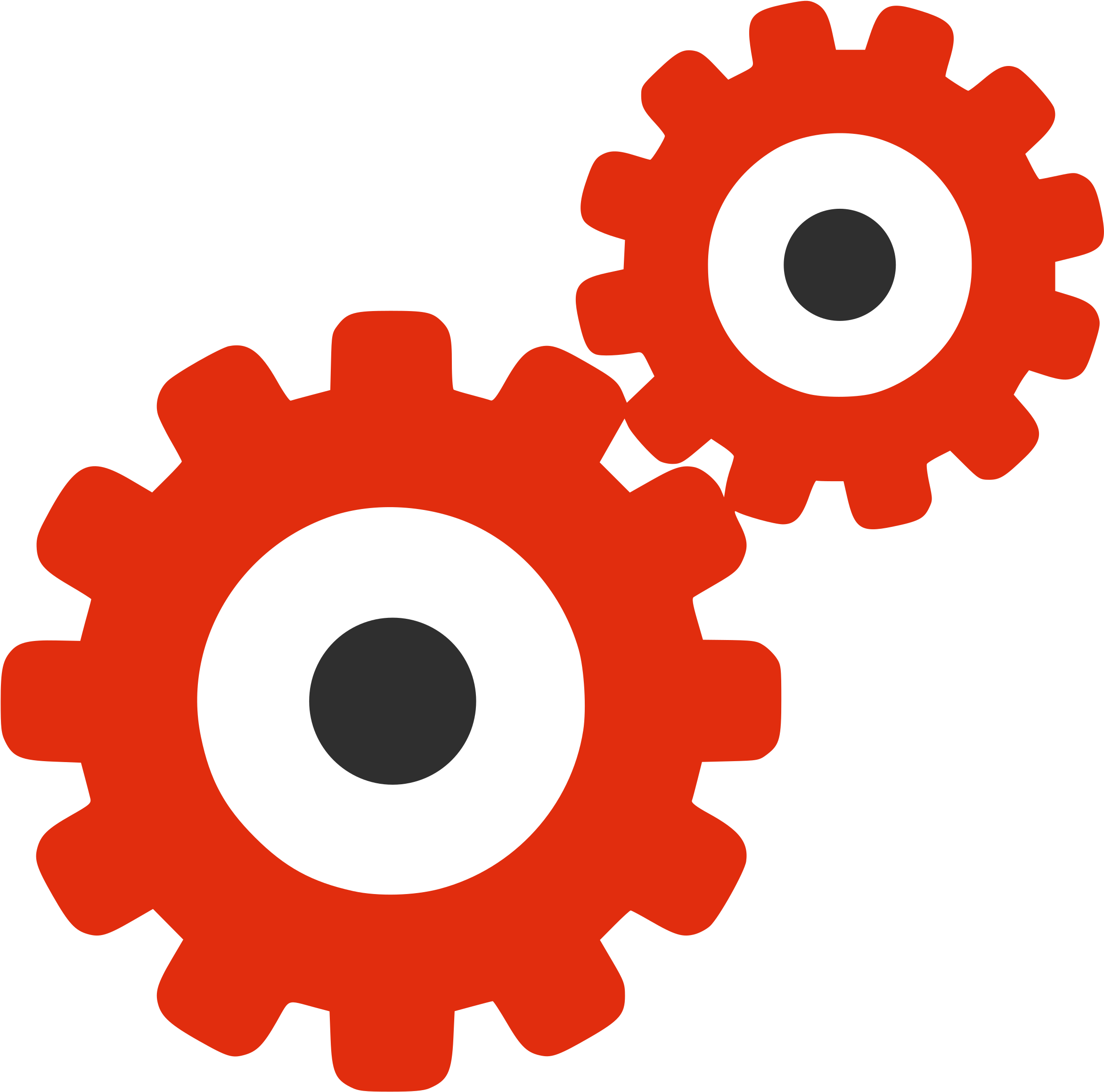 File - Red Silhouette - Gears - Svg - Red Gear Icon Png (2400x2400)