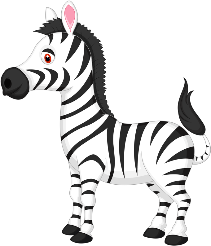 Cute Baby Zebra Cartoon Pictures Clipart - Zebra Cartoon (711x800)