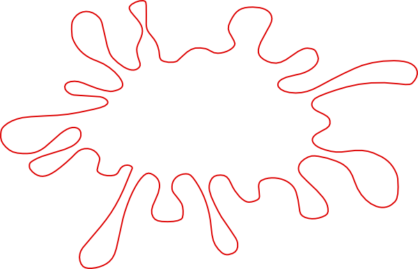 Black And White Paint Splat Clipart - Splash Of White Paint (600x386)