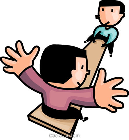 Kids Playing On A Teeter Totter Royalty Free Vector - Kids Playing On A Teeter Totter Royalty Free Vector (444x480)