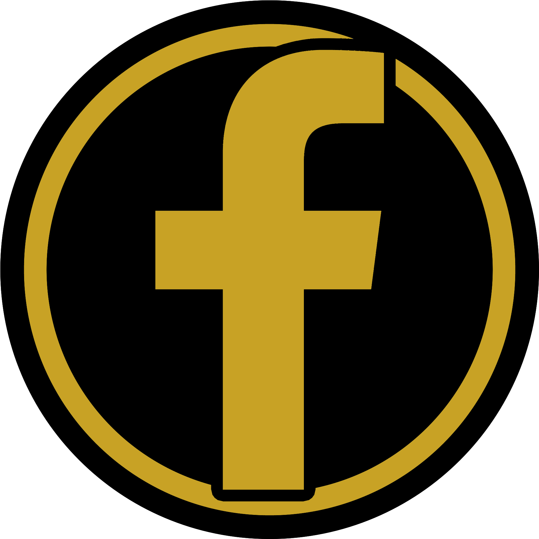 Circle Facebook Logo Black Png (2000x2000)