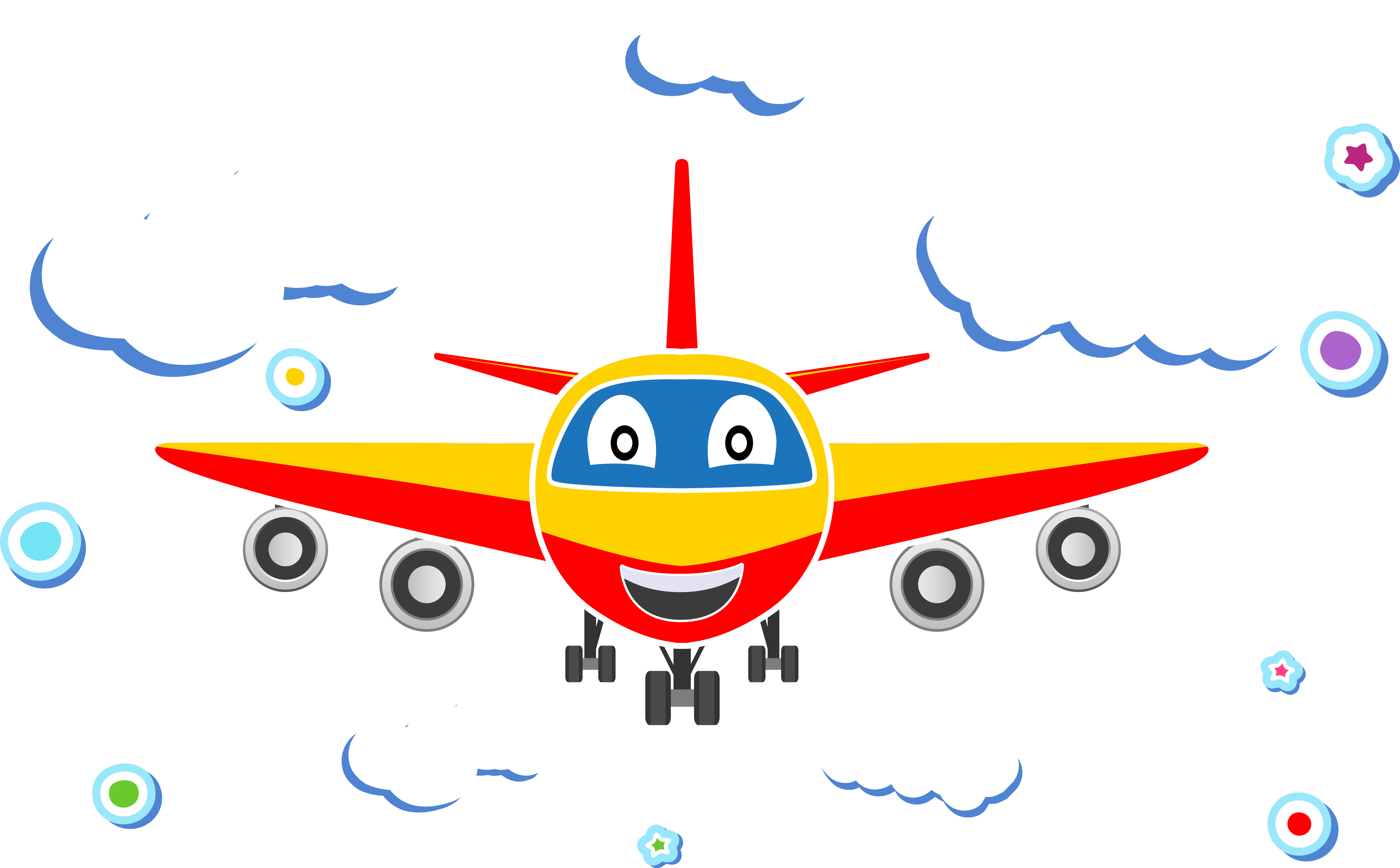Airplane Aircraft Cartoon Euclidean Vector - Aircraft (8753x5425)