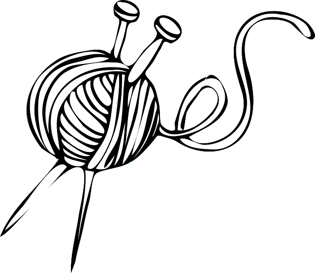 Initiative Devoted To Warming The Hands And Hearts - Ball Of Yarn And Knitting Needles (640x555)