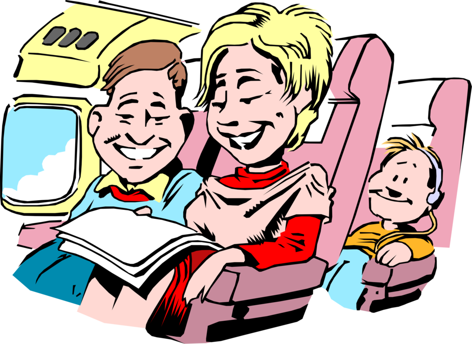 Vector Illustration Of Family Vacation Travel Holiday - Reisen Clipart (961x700)