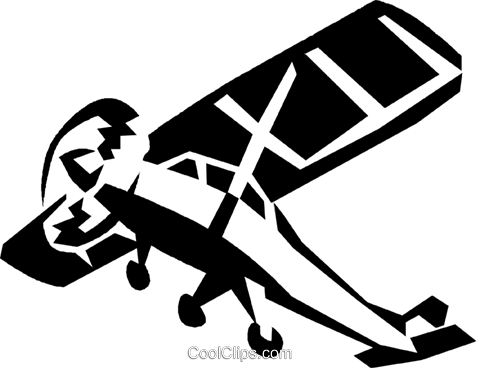Single Engine Plane Royalty Free Vector Clip Art Illustration - Engine Of The Airplane Illustration (480x368)