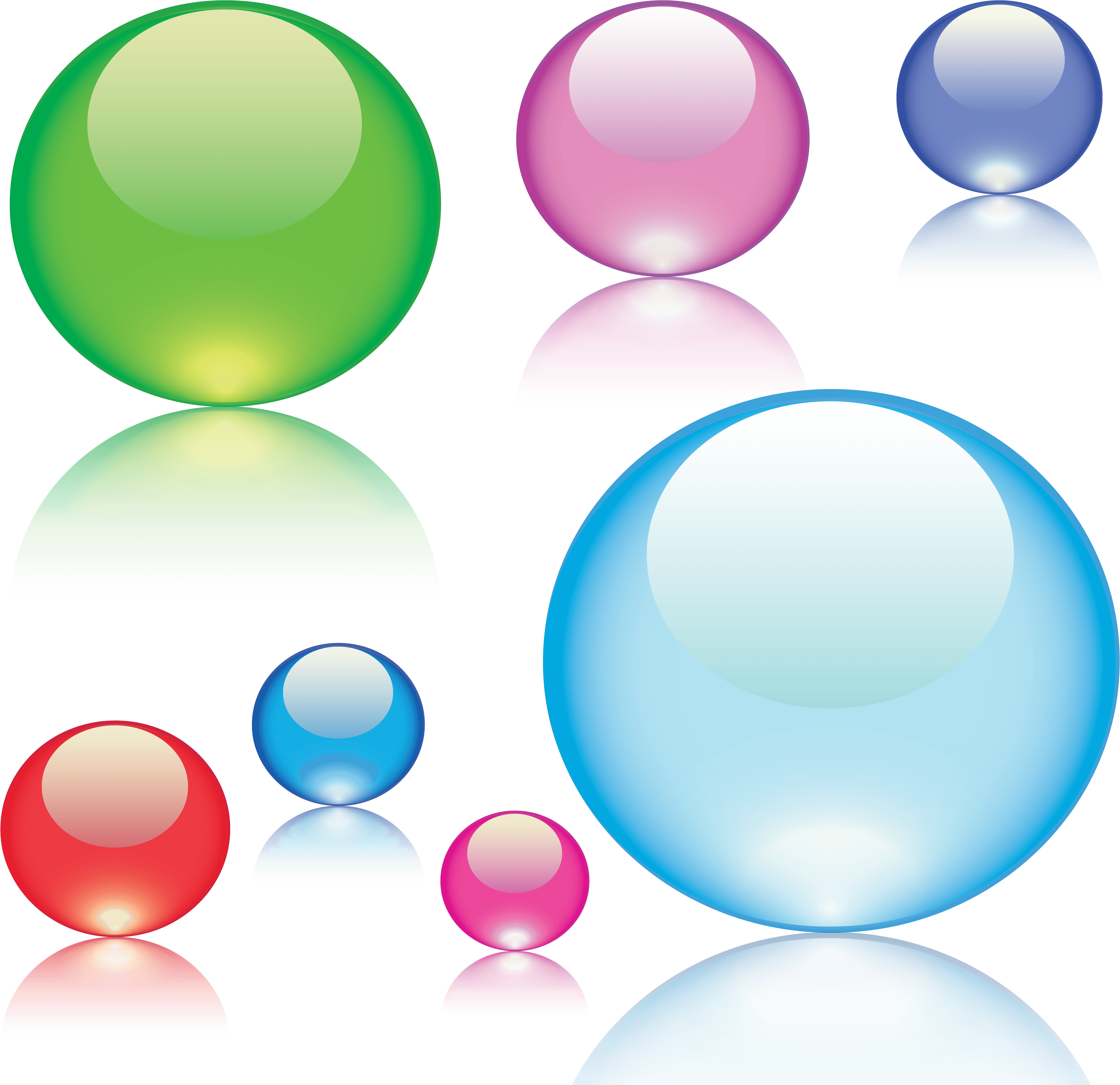 Free Glass Balls Vector - Marbles Clipart Png (6250x6250)
