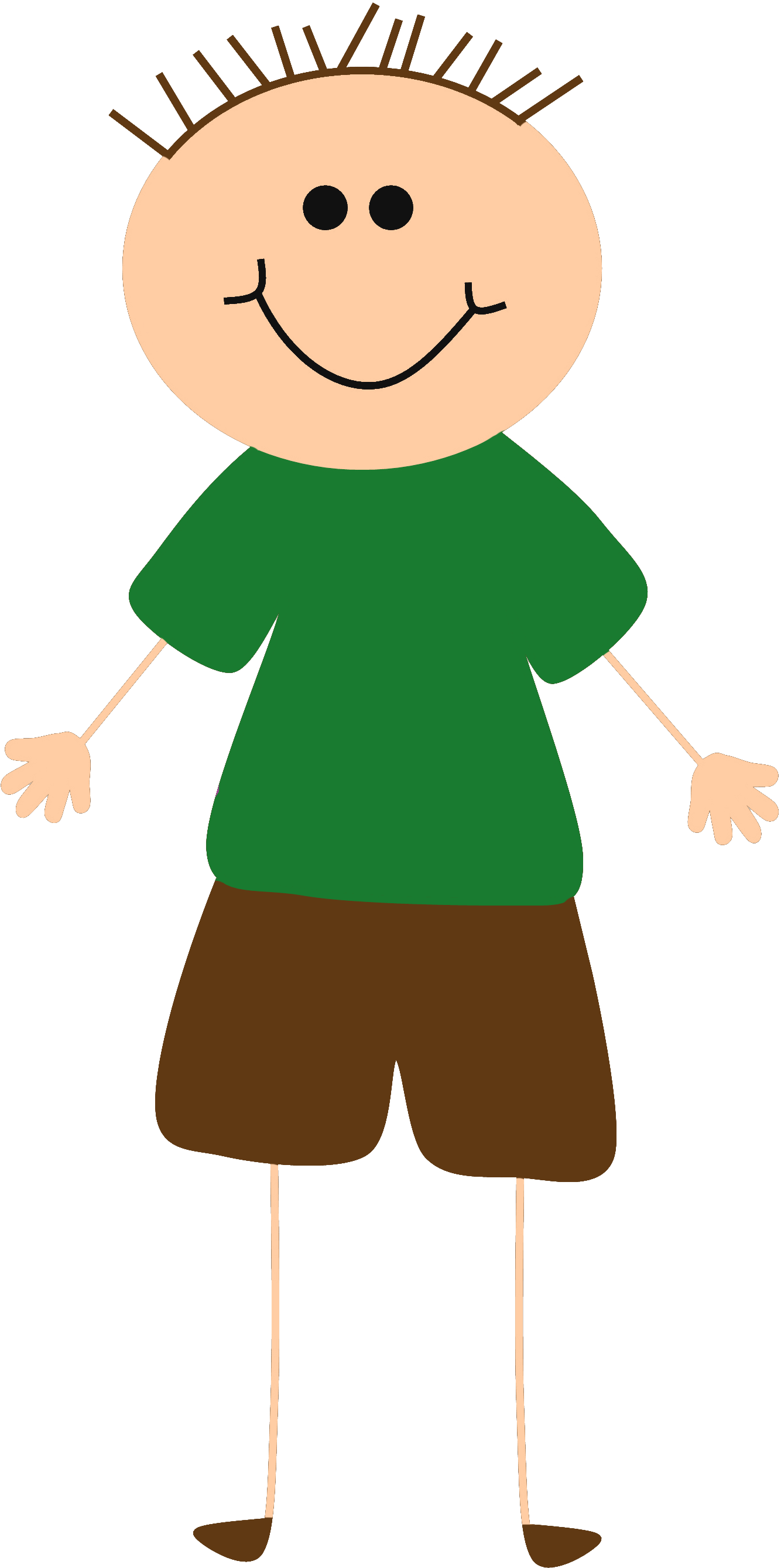 Niñas Y Niños - Cartoon (1494x2727)