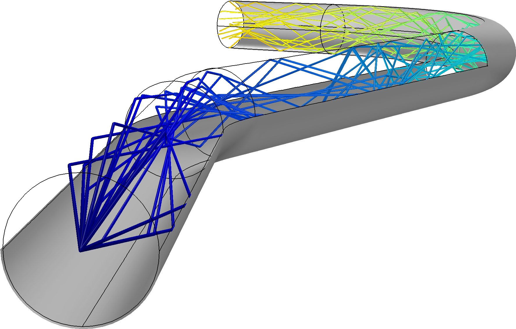Tubo De Luz Led Con Ray Optics Module Destaques Do - Fiber Optic Simulation Comsol (1921x1276)