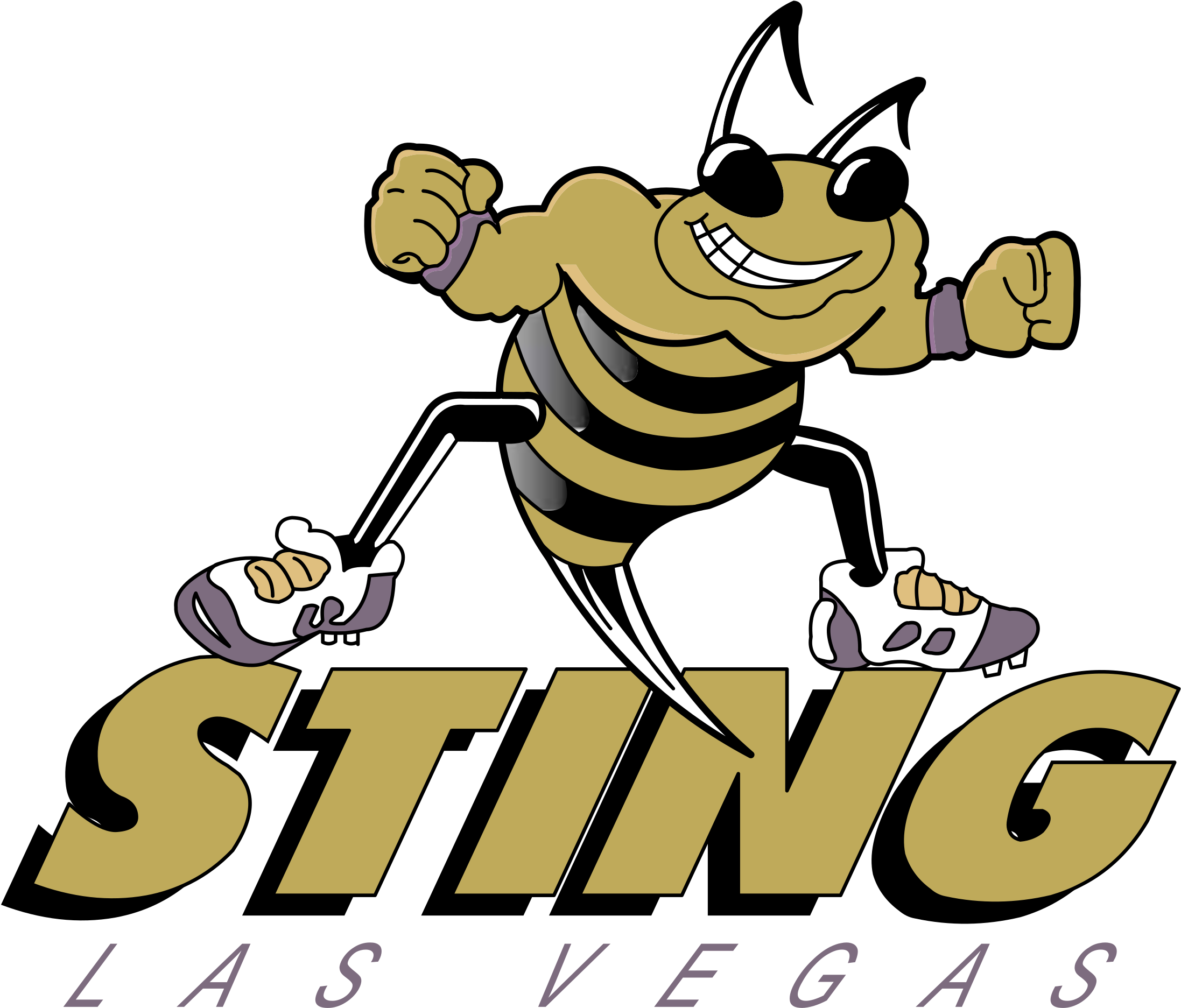 Las Vegas Sting Logo Black And White - Anaheim Piranhas (2400x2400)