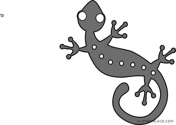 Salamander Animal Free Black White Clipart Images Clipartblack - Gecko Clip Art (600x427)