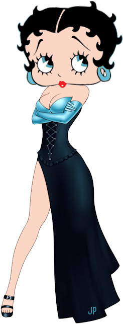 Betty Boop High Slit Corset Dress - Betty Boop Diva (374x694)
