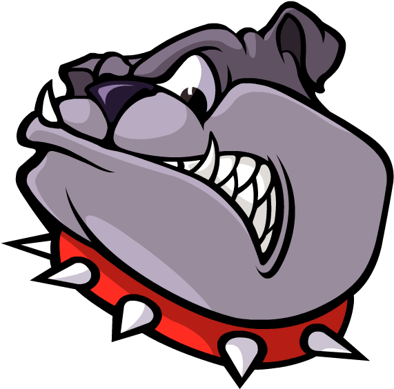 University Stickers Messages Sticker-0 - Cartoon Bulldog (618x618)