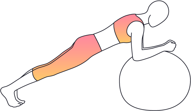 Begin In The Plank Position With Your Forearms Supported - Illustration (640x457)