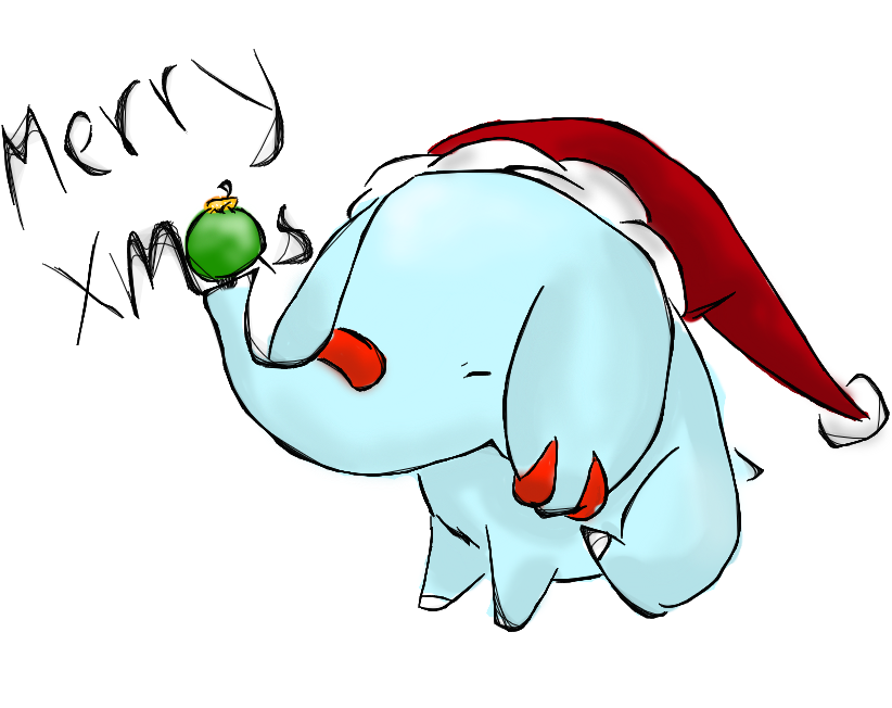 Merry Christmas From Phanpy By Kat The Piplup - Christmas Phanpy (849x651)